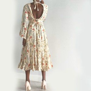 Printed Long Sleeve Resort Dress